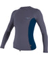 O'Neill womens rash top - dusk abyss long