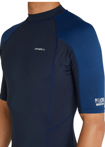 O'Neill mens Psycho UV rash vest - abyss marine long