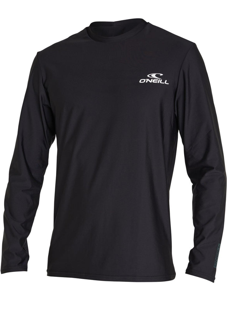 O'Neill Reactor UV mens rash tee - black long