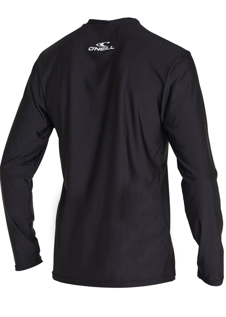 O'Neill Reactor UV mens rash tee - black long