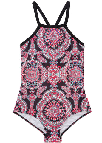 Seafolly girls UV rash top - ruby red