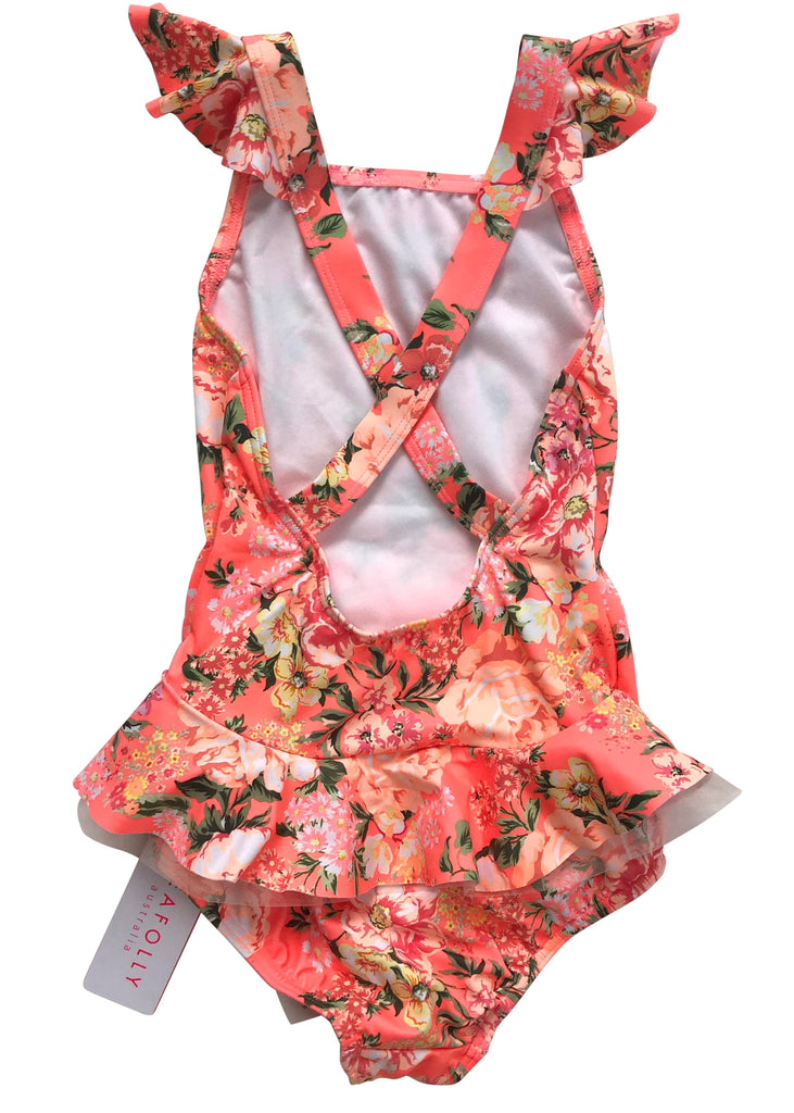 Seafolly girls swimsuit - blossom pink