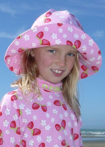 Flap Happy sun hats - pink anglaise