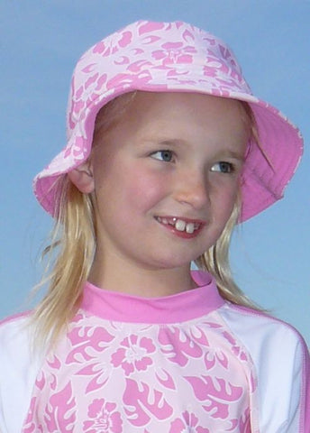 Flap Happy sun hats - pink anglaise